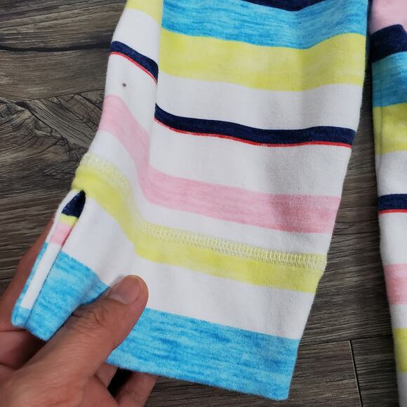 T by Talbots Striped Quarter Zip Pullover Sz XL Coastal Grandmother Preppy - Picture 4 of 9